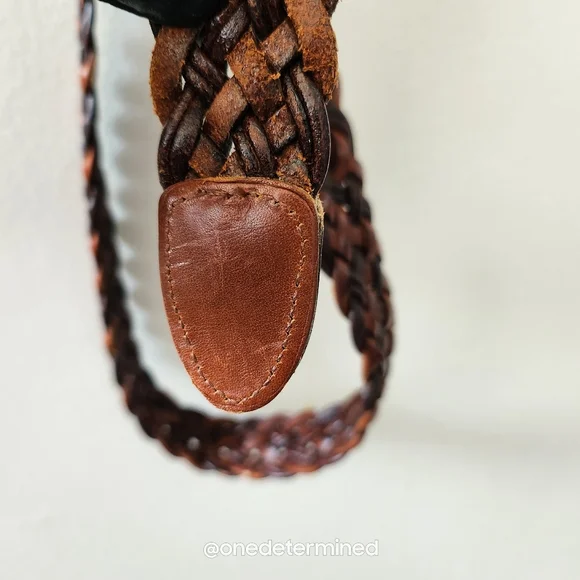 !SOLD! Vintage Braided Leather Coach Belt - Picture 8 of 9